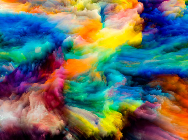 Bunte Wolke aus Farbe Bunte Wolke aus Farbe