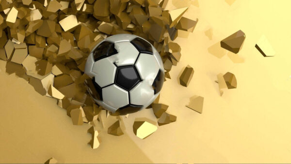 Fußball in einem Scherbenhaufen Fußball in einem Scherbenhaufen
