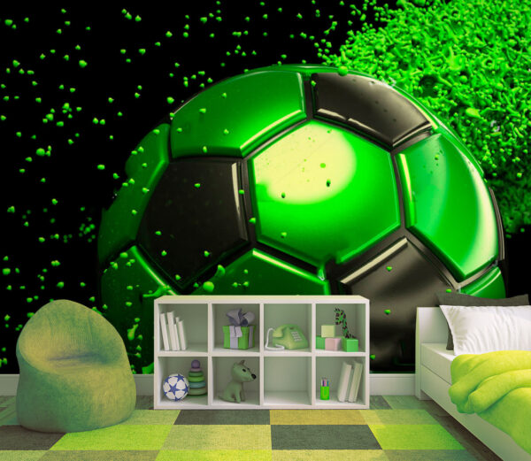 Grüner und schwarzer Fußball Grüner und schwarzer Fußball