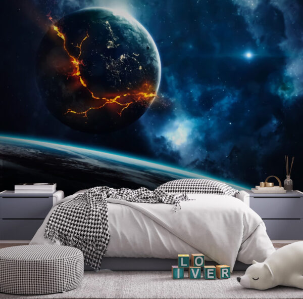 Planet mit einem Riss in der Erde Planet mit einem Riss in der Erde