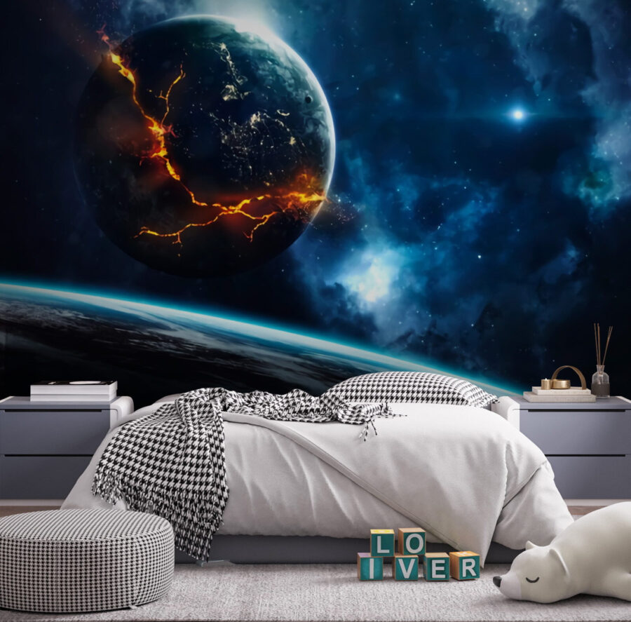 Planet mit einem Riss in der Erde Planet mit einem Riss in der Erde