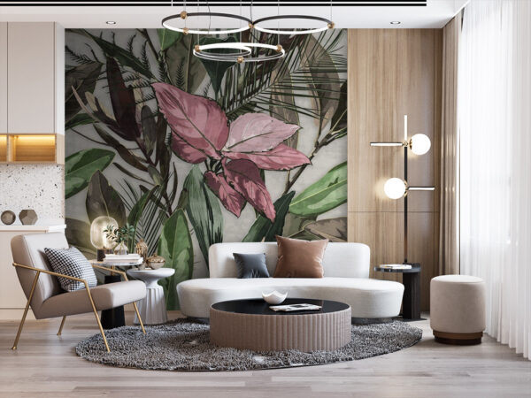 Zarte Blütenblätter inmitten üppigen Grüns. Zarte Blütenblätter inmitten üppigen Grüns.