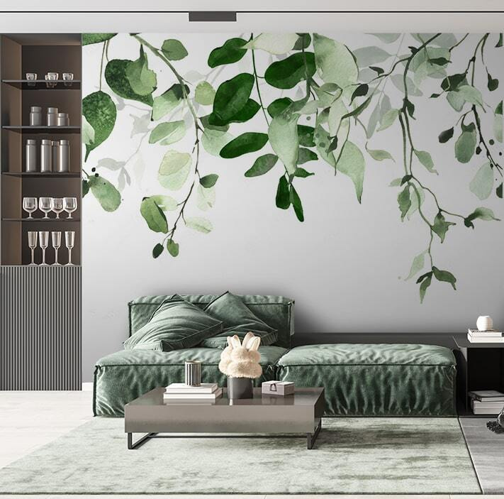 Elegantes grünes Blätter-Hintergrunddesign.