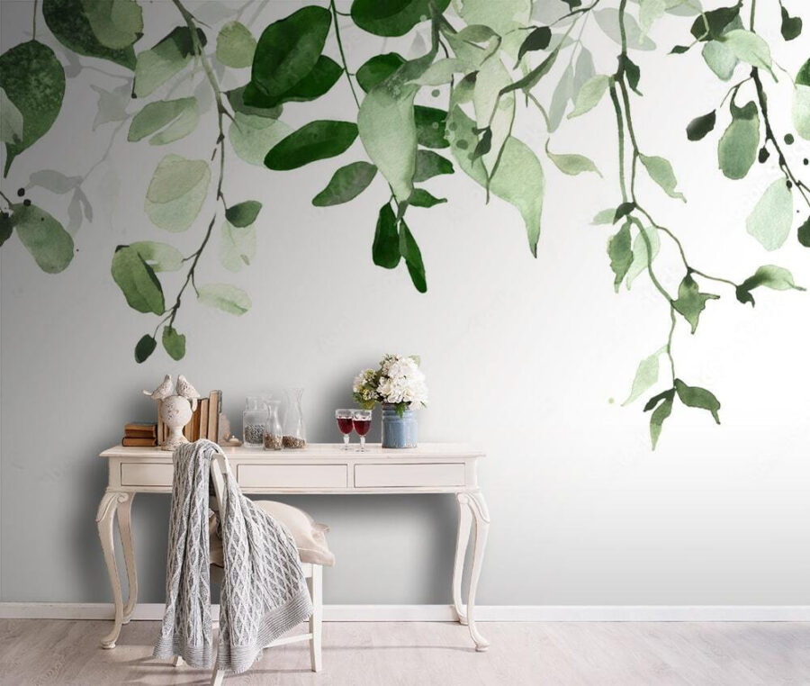 Elegantes grünes Blätter-Hintergrunddesign.