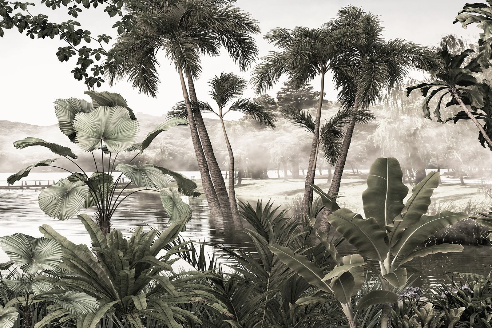 u72340p - Eine Gruppe von Palmen im Wasser - tegory