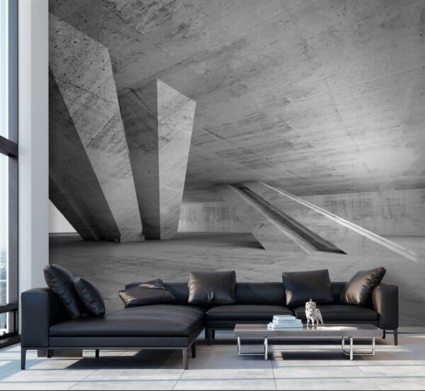 Betonsaal mit Säulen Betonsaal mit Säulen