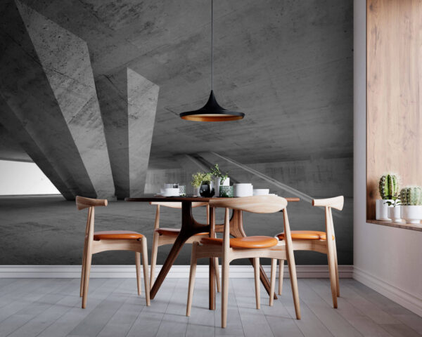 Betonsaal mit Säulen Betonsaal mit Säulen