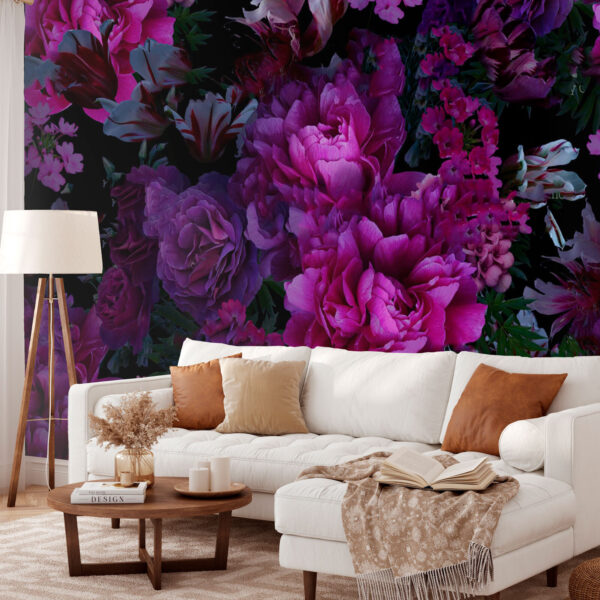 Gruppe violetter Blumen Gruppe violetter Blumen