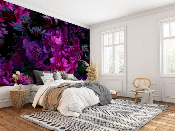 Gruppe violetter Blumen Gruppe violetter Blumen