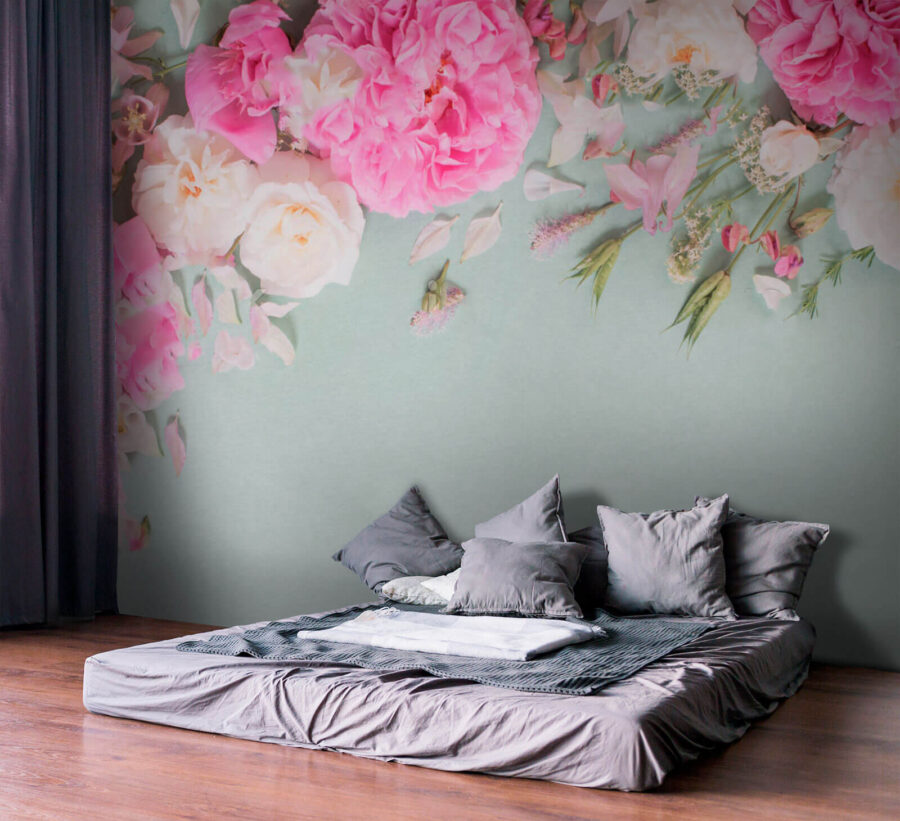 Gruppe von rosa Blumen