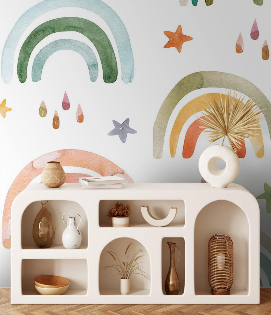 Muster aus Aquarell-Regenbögen und Sternen u72183pir3 879x1024 - Muster aus Aquarell-Regenbögen und Sternen - tegory