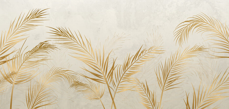 Elegante Palmblätter auf neutralem Hintergrund Elegante Palmblätter auf neutralem Hintergrund