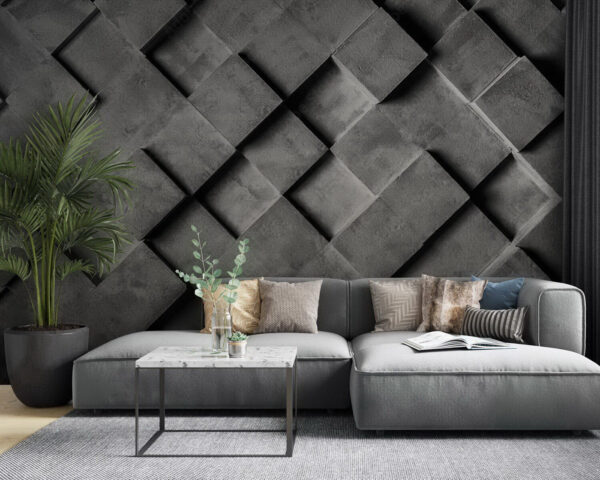 Graue und weiße Wand mit Quadraten Graue und weiße Wand mit Quadraten
