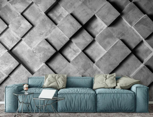 Graue und weiße Wand mit Quadraten Graue und weiße Wand mit Quadraten