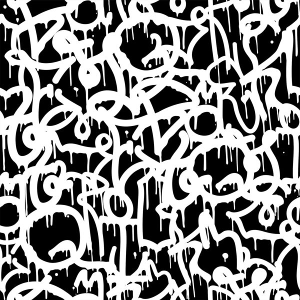 Schwarz-weißes Graffiti Schwarz-weißes Graffiti