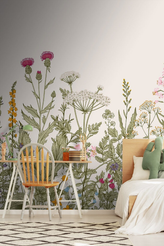 Row of flowers and plants Row of flowers and plants