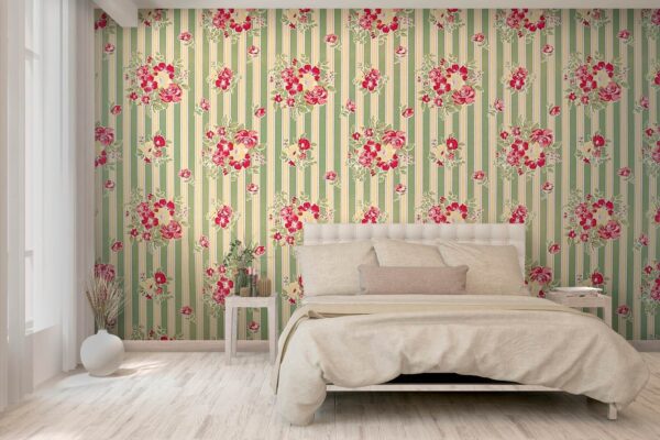 Tapete mit Blumen darauf Tapete mit Blumen darauf