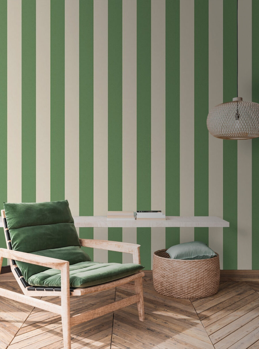 Grün und beige gestreifter Hintergrund