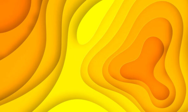 Gelbe und orangefarbene Papierschnittformen Gelbe und orangefarbene Papierschnittformen