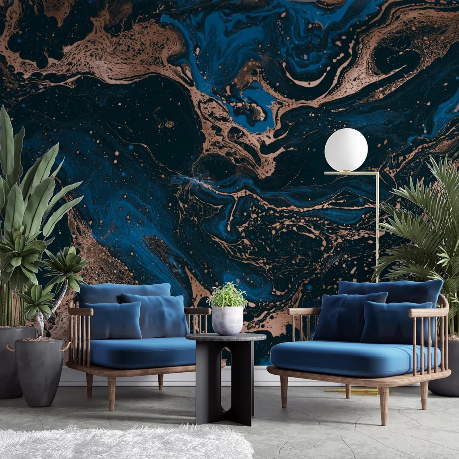 Swirling Midnight and Copper Rivers Swirling Midnight and Copper Rivers