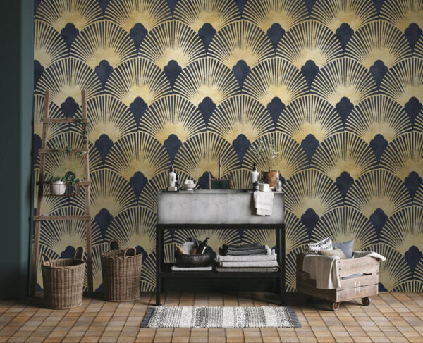 Elegantes symmetrisches Art-Déco-Muster Elegantes symmetrisches Art-Déco-Muster