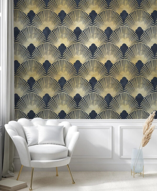 Elegantes symmetrisches Art-Déco-Muster Elegantes symmetrisches Art-Déco-Muster