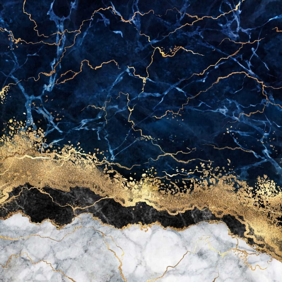 Marmor- und Mineralschichten überschneiden sich