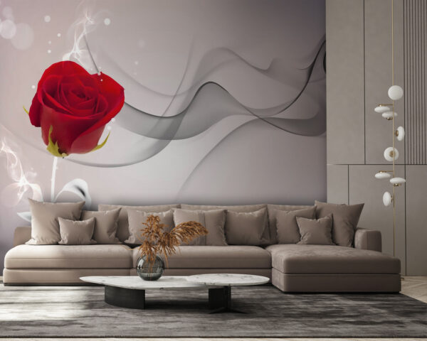 Rote Rose mit Rauch Rote Rose mit Rauch