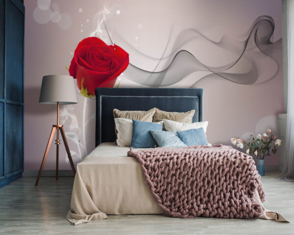 Rote Rose mit Rauch Rote Rose mit Rauch