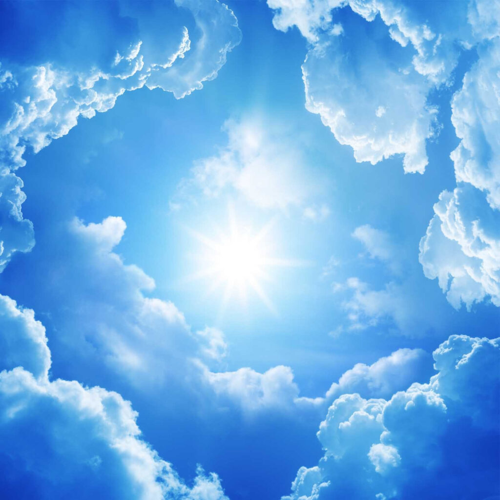 Die Sonne, die durch die Wolken scheint Die Sonne, die durch die Wolken scheint