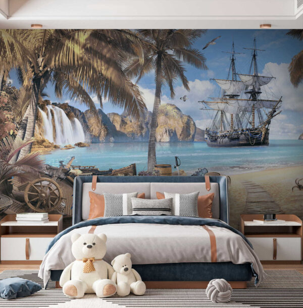 Piratenschiff am Strand Piratenschiff am Strand