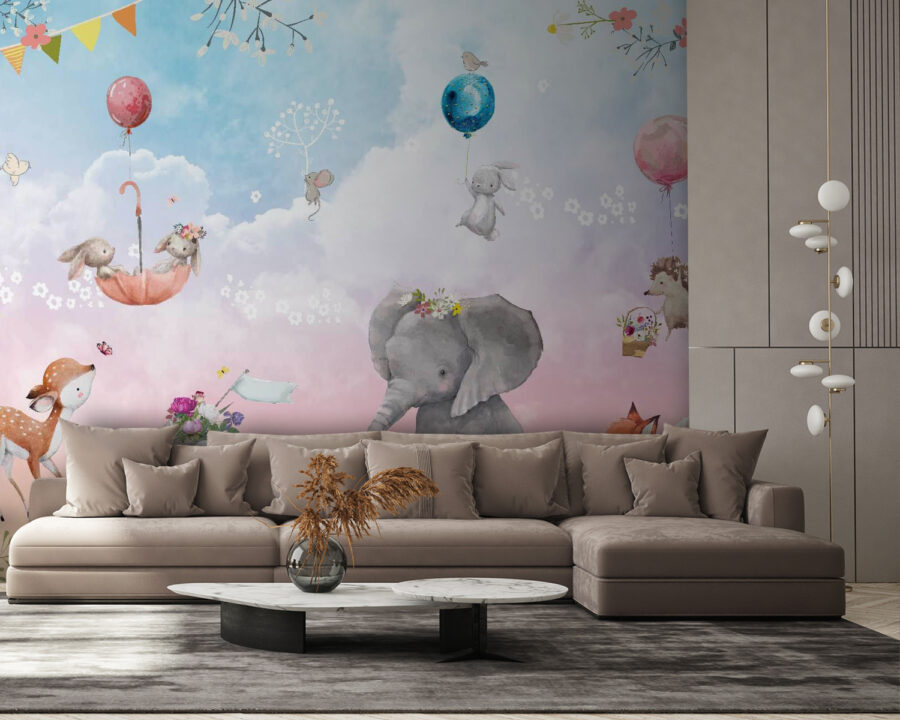 Fototapete mit Tieren und Luftballons u59964pig58 900x720 - Fototapete mit Tieren und Luftballons - tegory