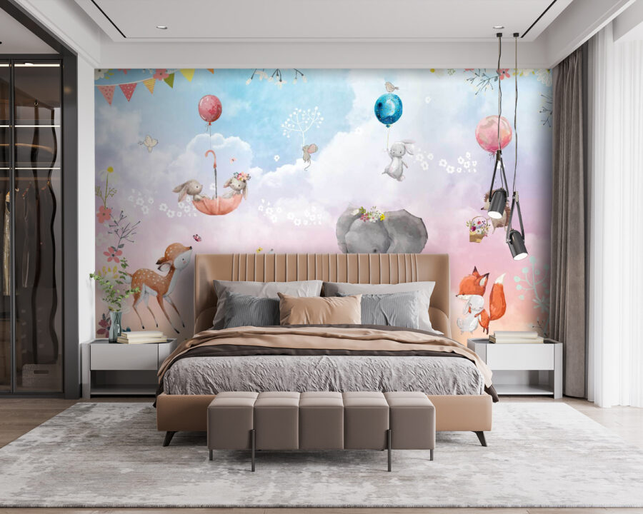 Fototapete mit Tieren und Luftballons u59964pib115 900x720 - Fototapete mit Tieren und Luftballons - tegory