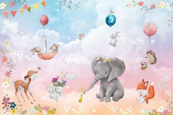 Fototapete mit Tieren und Luftballons u59964p 600x400 - Fototapete mit Tieren und Luftballons - tegory