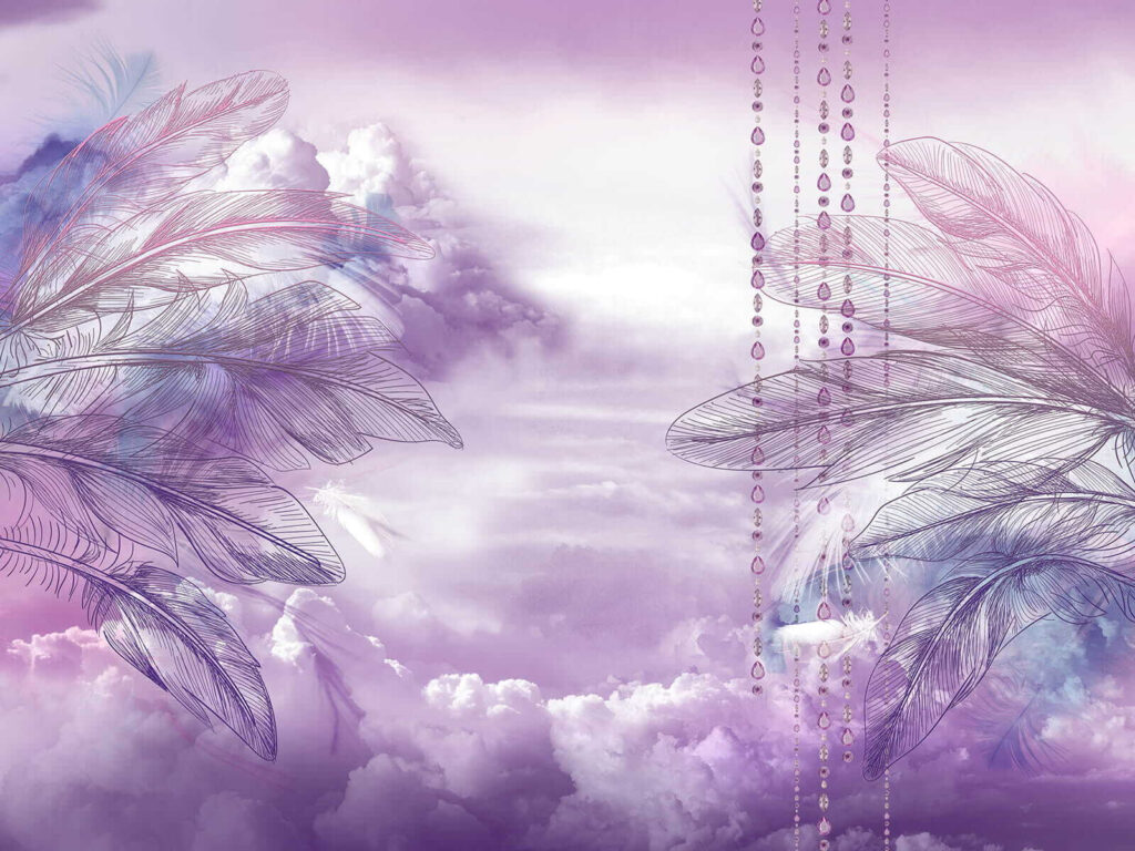 Lila und rosa Wolken und ein lila Himmel mit Wolken Lila und rosa Wolken und ein lila Himmel mit Wolken