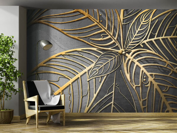 Kunstvolles Design aus verschlungenen Blättern. Kunstvolles Design aus verschlungenen Blättern.