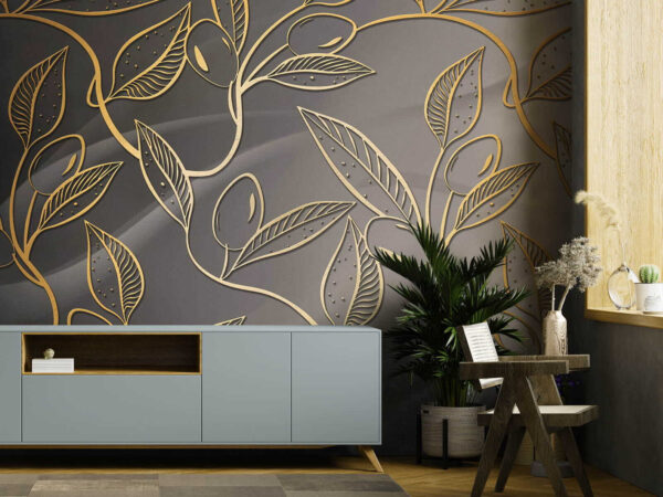 Elegantes florales Design auf dunklem Hintergrund Elegantes florales Design auf dunklem Hintergrund
