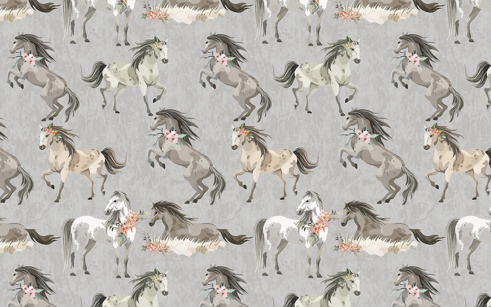 Muster von Pferden mit Blumen u59511p - Muster von Pferden mit Blumen