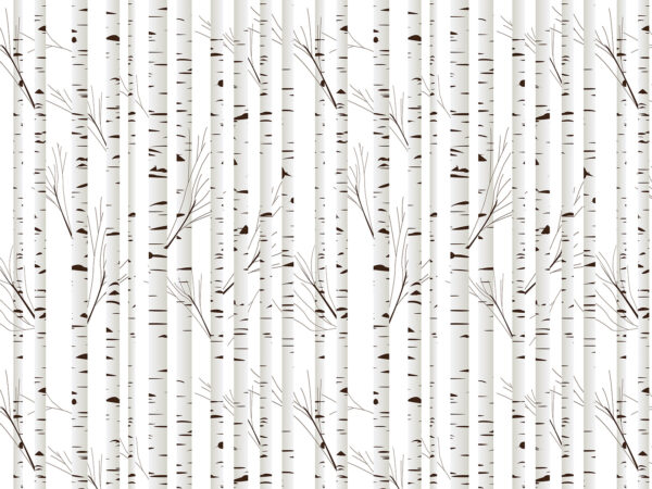 White and brown striped curtain