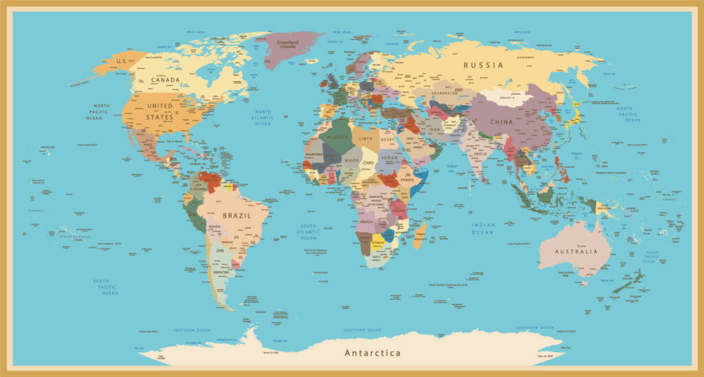 Karte der Welt Karte der Welt