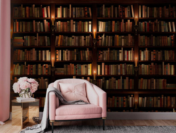 Großes Bücherregal voller Bücher Großes Bücherregal voller Bücher