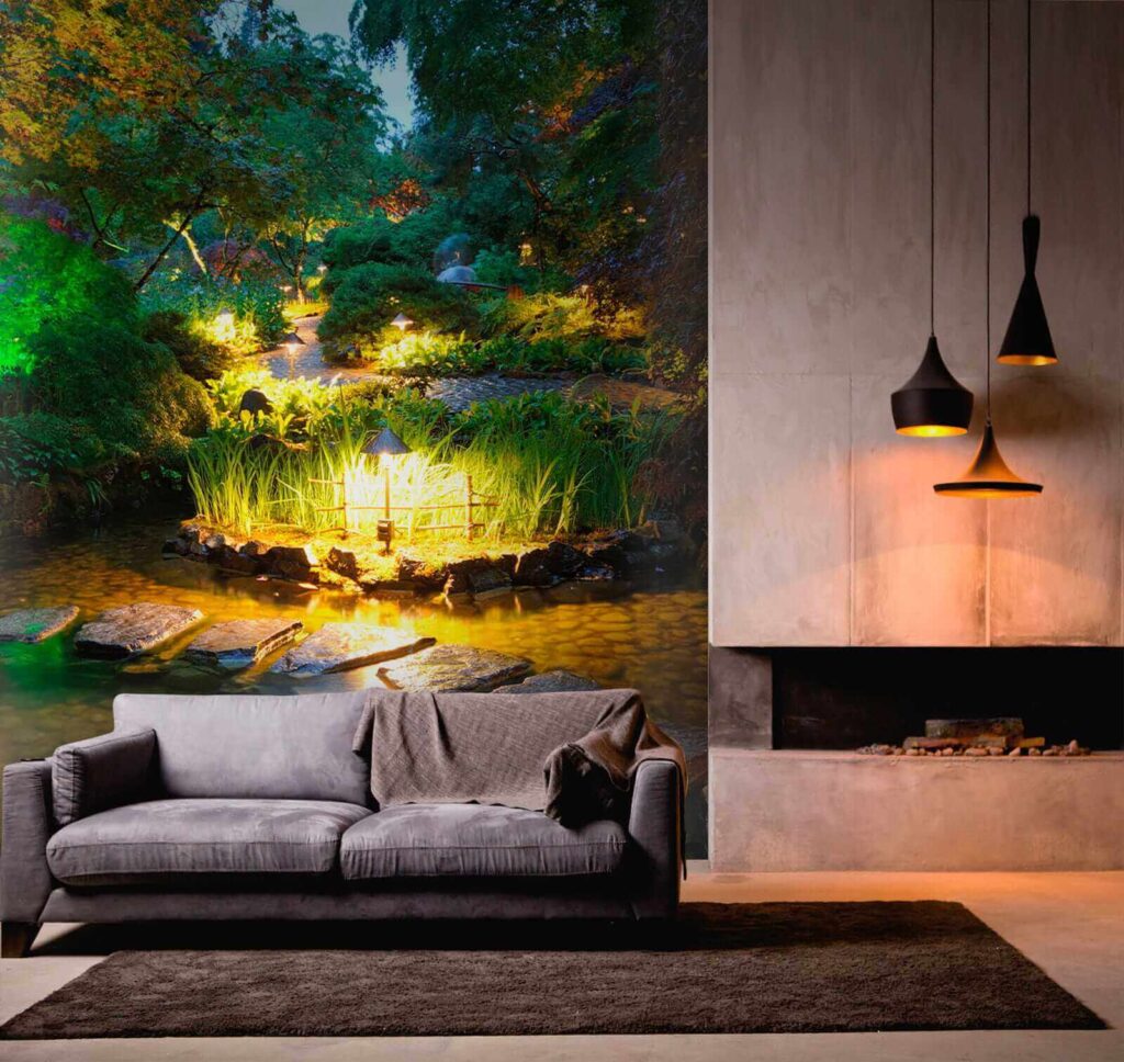 u55184pig2 1024x968 - Steinweg in einem Teich mit Lichtern - tegory