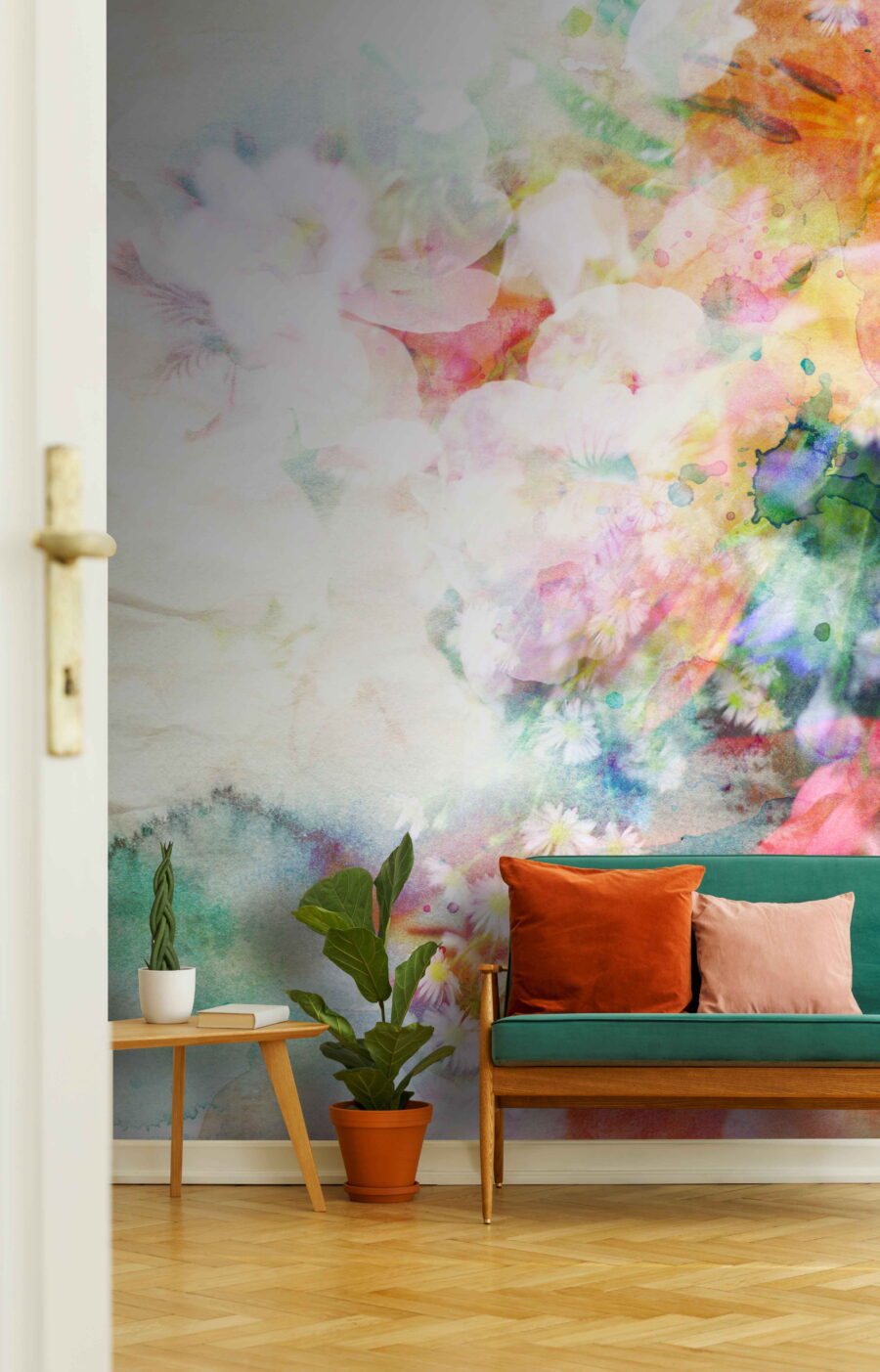 Bunte Blumenmalerei