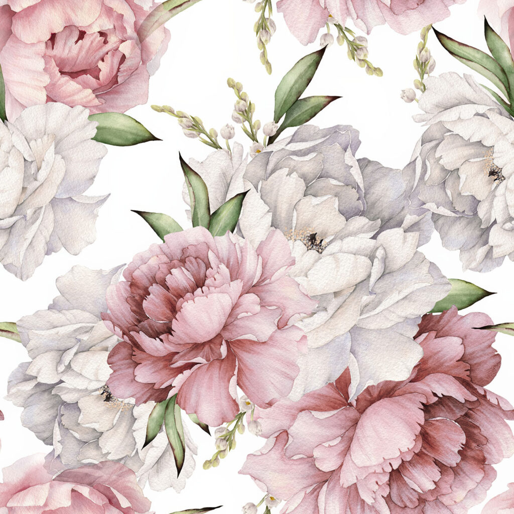 Muster aus Blumen und Blättern Muster aus Blumen und Blättern