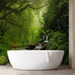 Fototapeten Bachlauf durch einen Wald