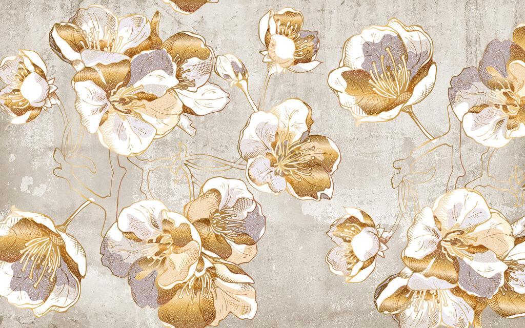 Elegantes florales Muster auf strukturiertem Hintergrund. Elegantes florales Muster auf strukturiertem Hintergrund.