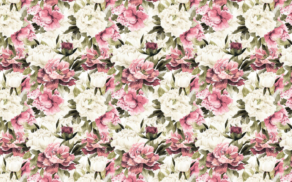 Muster aus rosa und weißen Blumen Muster aus rosa und weißen Blumen