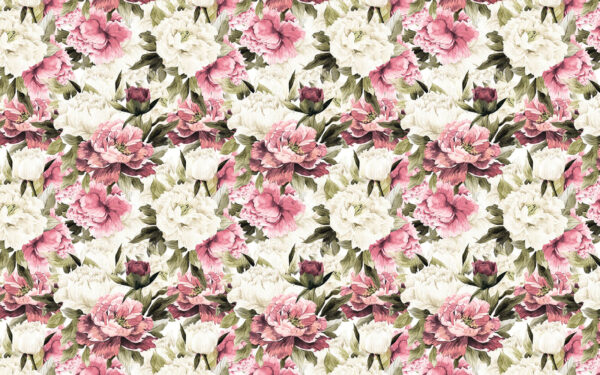 Muster aus rosa und weißen Blumen Muster aus rosa und weißen Blumen