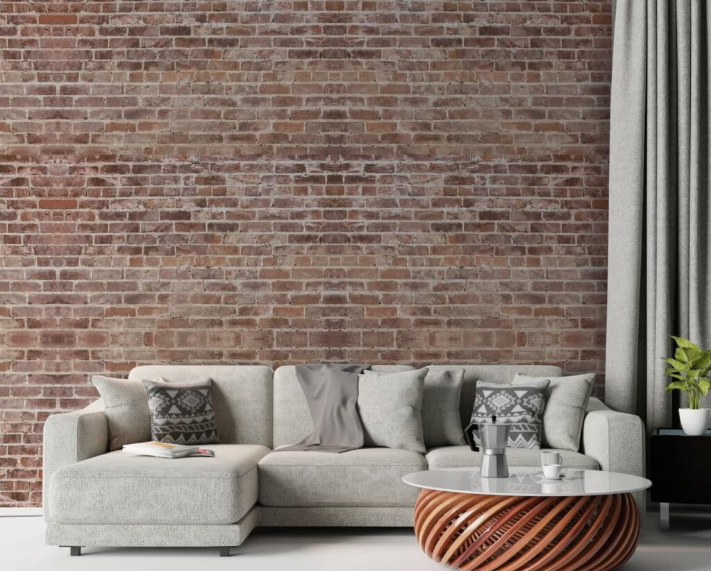 Brick wall with many bricks