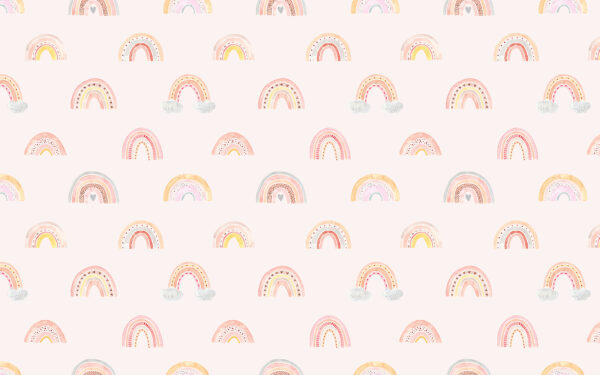 Muster von Regenbögen auf weißem Hintergrund Muster von Regenbögen auf weißem Hintergrund